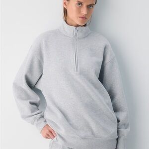 Aritzia Cozy Sweatfleece Boyfriend 1/2 Zip